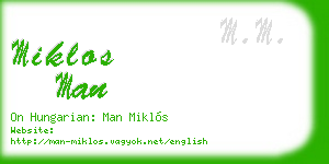 miklos man business card